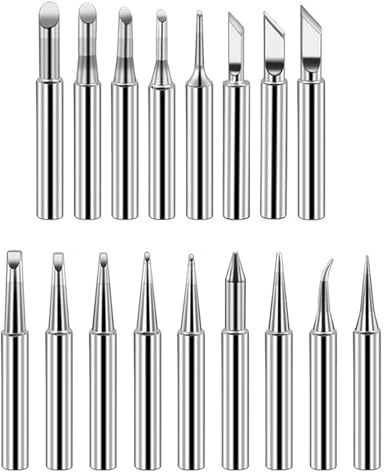 17 Stück Lötkolben Lötspitze Ersatzlötspitzenset 900M-T Kupfer Lötkolbenspitze Bleifreies Lötspitze Kupfer Lötspitzen Kit, Lötstation Tip für Lötstation, Schweißen, Löten usw
