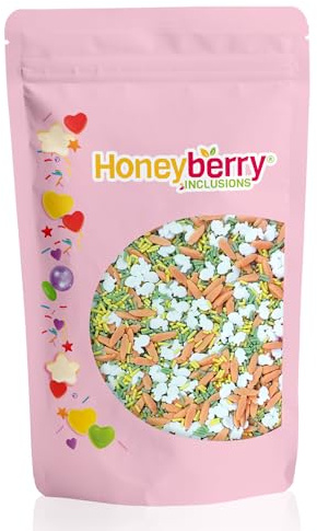HONEYBERRY Osterstreusel Mix 200g - Natürliche Essbare Ostern Streusel Tortendeko – Ostern Streudekor, Oster Zuckerstreusel Perfekt zum Backen, für Kuchen, Kekse und Desserts - in der EU Hergestellt