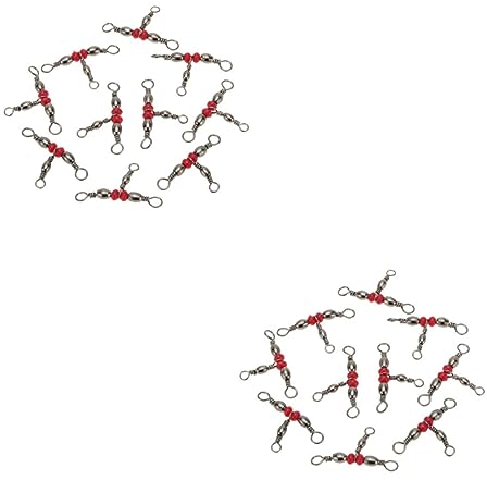 YARNOW 200 STK Rollwirbel Angeln angelzubehör Fishing Tackle Anschluss für Angelwirbel schnelle Verbindung Angeln mit dreifachen Wirbeln Angelwirbel angehen Japanischer Stil schwenken rot