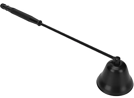 BSTCAR Kerzenlöscher Edelstahl Dochtflammenlöscher mit langem Griff Rustikal handgefertigt Dochtflammenlöscher Kerzenlöscher,Kerzenzubehör (Schwarz)
