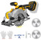 5 Inch Cordless Circular Saw for Dewalt 20V Battery (No Battery), Power Wood Saw with Brushless Motor, 0-45° Cutting Bevel, Max Cutting Depth 1.6(90°), 1.28(45°), Idea for Wood, Plastic, Soft Metal