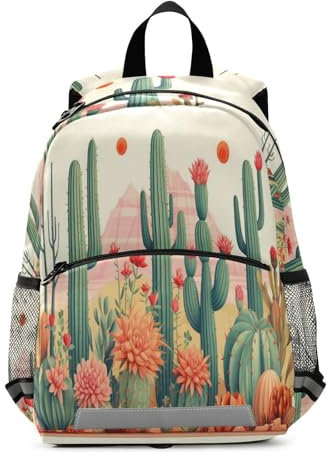 ISAOA Kinder-Rucksack, niedlich, Mini-Tasche, rosa Blume, Kaktus, für Babys, Mädchen, Jungen, multi