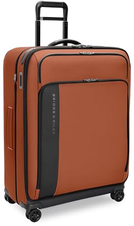 Briggs & Riley 74cm Large Expandable Spinner - Checked Luggage for Travel, Suitcases with Wheels, Softside Rolling Bag for Men & Women - ZDX Collection, Canyon