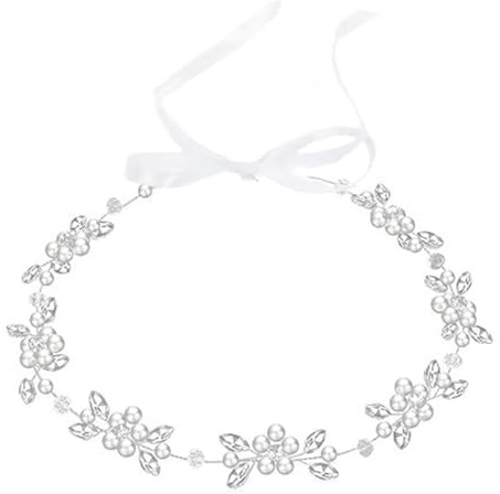 Erstkommunion Haarreif pour filles – Accessoire de cheveux perlé pour demoiselles d'honneur lors de mariages, baptêmes, communions, décoration capillaire, couronne de fleurs, accessoire de robe