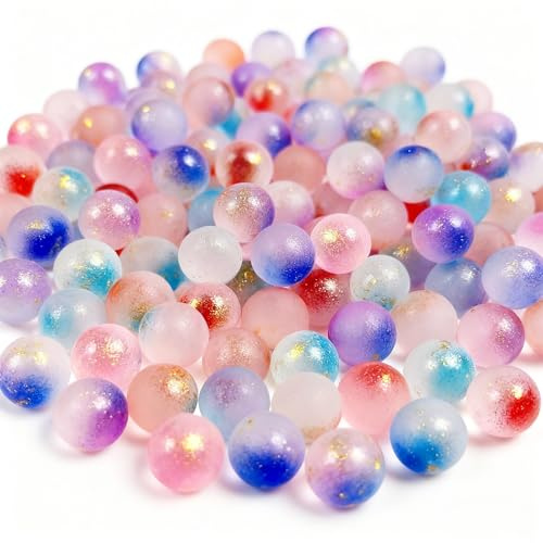 Zamety 200 Glas Murmeln, 12mm Bunt Glasmurmeln, 9 Farben Glasmurmeln Bunt, Mutmurmeln für oder Aquarium, DIY-Projekte, Heimdekoration
