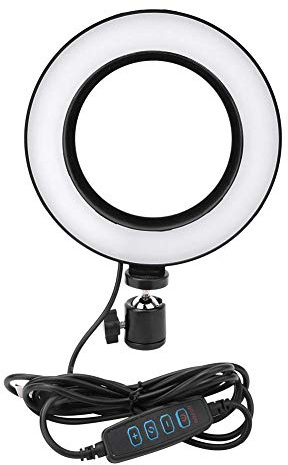 LED-ringlampa, 6 tum ringljus 3 belysningslägen och justerbar ljusstyrka dimbar LED-ringljus för fotografering YouTube videoinspelning smink selfie-video enkel retuschering ditt foto och vlog
