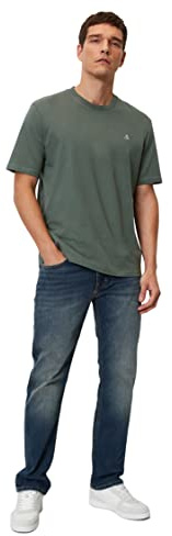 Marc O'Polo Herren 51556 Herren T-Shirt mit Rundhals-Ausschnitt, bequemes Oberteil aus Bio Baumwolle, klassisches Kurzarmshirt für Herren (1er Pack)