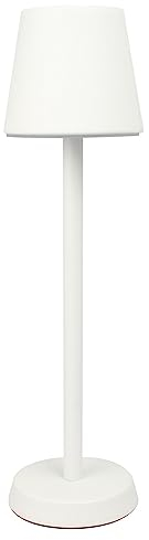 Seecode 20324 - Lámpara de mesa LED (2400 mAh, 2400 mAh, 2 W, 16 ledes de color blanco cálido, lámpara de pie inalámbrica, 3 niveles de brillo, IP54, lámpara de mesita de noche, color blanco
