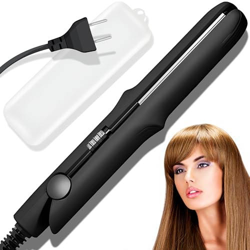 Retoo Mini Piastra Capelli Viaggio Nera Compatta, Piastre Ceramica, Riscaldamento Rapido, Cavo Lungo, Liscio Onde Ritocchi Portatile Styling Veloce Giornaliero Facile Sicuro