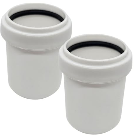 Duraplast UK Push Fit Waste Reducer has Strong & Durable - PVC Push Fit Waste Pipe Reducer Connector 32-40mm DS is Made of Plastic with Ceramic Finish -White (Pack of 2)