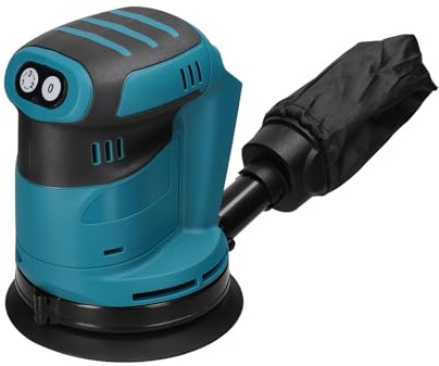 KOHARA Ponceuse orbitale sans Fil 125 mm, Moteur de Brosse, meuleuse à Bois, polisseuse, ponçage, Machine de Polissage pour Batterie 18 V, Polissage Efficace (Couleur : Blanc) (Bleu)