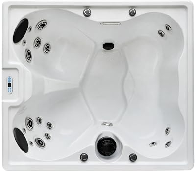 Outdoorwhirlpool Palermo inkl. Abdeckung 180x160x76 cm - 18 Massagedüsen, LED Beleuchtung, Whirlpool SPA für bis zu 4 Personen