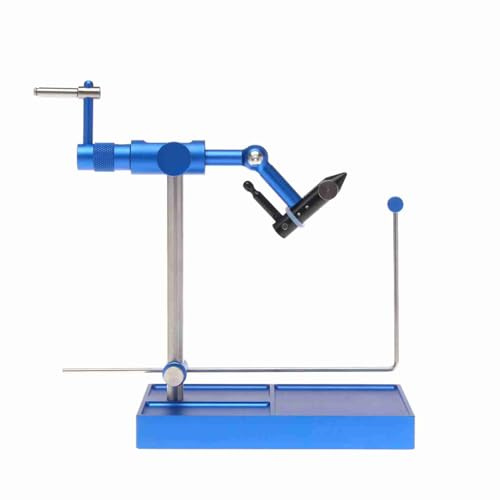 Brrnoo É Professionnel pour Attacher les Mouches en Acier Inoxydable, Conception Rotative à 360 Degrés, Excellent, pour les Amateurs de Pêche (BLUE)