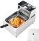 OUBUBY Friggitrice ad olio con tecnologia a zona fredda, friggitrice con capacità di 6 l, regolatore di temperatura fino a 200 °C, parzialmente lavabile in lavastoviglie, friggitrice da 2500 W con