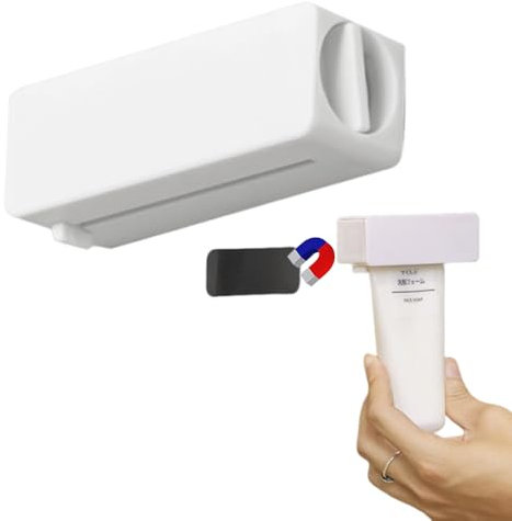 Ouliget Presse-dentifrice magnétique, support de siège de dentifrice, aide à presser le tube, distributeurs muraux pour dentifrice, sauces, cosmétiques, pommades, peintures