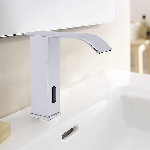 Rubinetto per bagno con sensore a infrarossi, miscelatore automatico per rubinetto da bagno, acqua calda e fredda