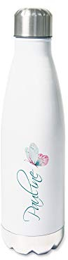 GRAZDesign Trinkflasche Edelstahl 500ml | Motiv Schmetterling | personalisiert Name, Einschulung Geschenk, Thermosflasche Sportflasche Thermo Wasserflasche Kinder/Erwachsene