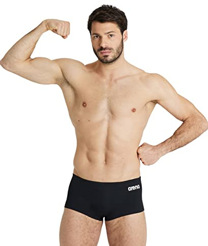 Arena Solid Team Bañador para Hombre, Piscina, Bañador de Secado Rápido, Bañador en Tejido MaxLife Eco, Resistencia al Cloro y Protección UV UPF 50+
