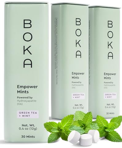 Boka Empower Hydroxyapatite Breath Mints - 3-Pack, 30ct each - Sugar Free - For Dry Mouth - Oral Health and Freshens Breath