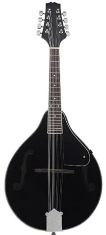 Mandolinen-Instrumentensatz 8 Saiten Mandoline Gitarre Klassisches Melodieinstrument A Stil Mandoline Mit Tragerucksack Stoffzubehör(Black)