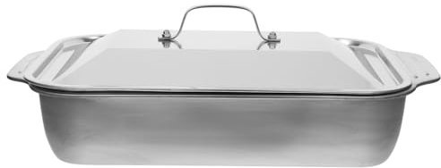 Warmhm Multi-functional Stainless Steel Roasting Pan Serving Tray Food Tray for Kitchen