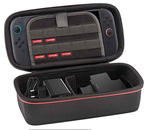 Subsonic – Etui pour Nintendo Switch 2 - Housse de Protection Switch 2 avec Coque Anti-Chocs – Grande Sacoche de Transport et de Rangement Format XL pour Console, Jeux et Accessoires Switch 2