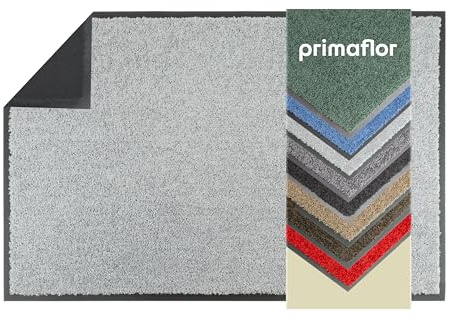 Primaflor Schmutzfangmatte | Zanzi | 60x90cm | Hellgrau | 100 % Polyamid-Tuft, 6 mm stark, Eco-Gummi-Rücken, für Eingang, Flur, Büro, Feuchtraum und Messe