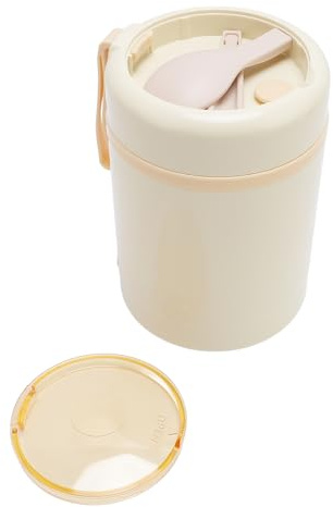 Naroote Réchauffeur de Nourriture électrique de Boîte à Déjeuner, Réchauffeur de Nourriture Portatif USB étanche Garde les Aliments au Chaud 600 Ml Facile à Nettoyer pour le Voyage (Beige)