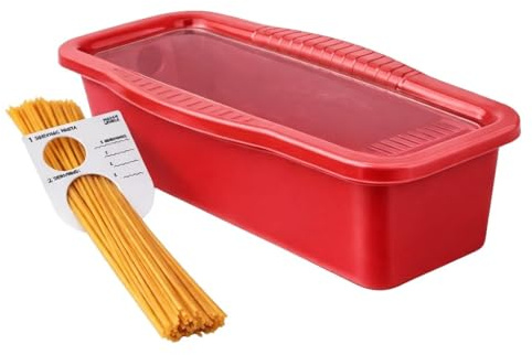 Microwave Pasta Cooker with Built-in Portion Tool - BPA-Free, Non-Stick Microwave Spaghetti Maker - Fast & Easy Meals by Dependable Industries