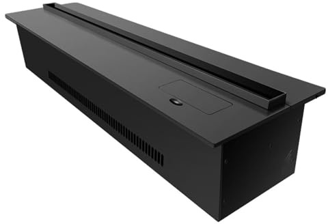 Cheminée à Vapeur d'eau Stainless Steel Metal Panel Recessed Electric Fireplace 3D Touchable Simulation Flame ​，Adjustable Flame Mist Fireplace，Black Décoration de Fausse Cheminée(Multicolor,700mm)