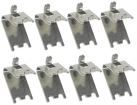Gadpiparty Freezer Shelf Clips Stainless Steel Shelf Support Easy to Install Sturdy Curved Dovetail Design for Refrigerator 8 Pieces