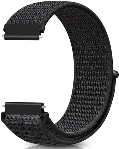 Issinlky 18MM 19MM 20MM 22MM Nylon Sport Loop Klockarmband, Ersättningsband med Quick Release för kvinnor och män