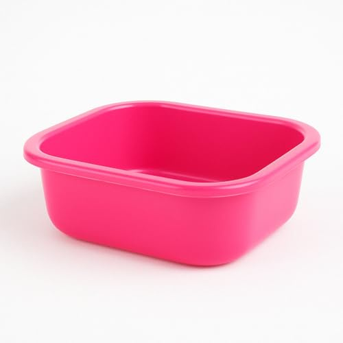 11 Ltr Plastic Washing Up Bowl Durable & Lightweight Dishwashing Basin for Kitchen Sink, Large Capacity, Easy-Grip Handles Ideal for Washing Dishes, Vegetables (Magenta)
