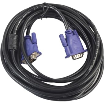 IMIKEYA Cable Vga Macho a Macho de 5 Metros con Núcleo de Ferrita Conectores Plateados y Alta Resolución para Monitor PC HDTV y Proyector Cable Vga de Computadora Compatible