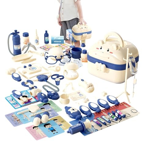 Barns Doktor Set,Barn Läkarleksak Med Resväska Design,Mångfunktionellt Set | För Låtsaslek Doktor Och Läkarleksak För Barn | Låtsaslek