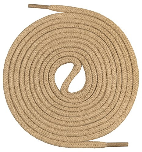 Mount Swiss runde Premium-Schnürsenkel aus 100% Baumwolle - sehr reißfest Farbe Camel Länge 150cm
