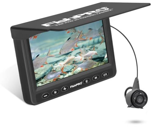 [FishPRO® 2026 Upgrade] Underwater Fishing Camera 4.3'' [Proven Since 2017] Ice Fishing Camera 1000 TVL w/ 65ft Magnetic-Spool, IR, USB-C, 5000mAh, Portable Fish Finder for Ice Lake Boat Kayak Fishing