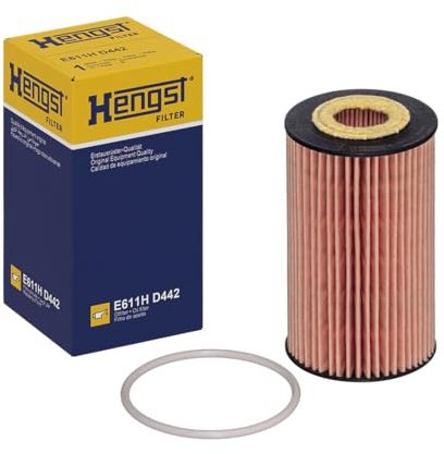 HENGST - Ölfilter E611H D442 - Öl-Filtereinsatz für KFZ | Hochwertiger Motorölfilter für KFZ mit Otto- oder Dieselmotor - Robuster Ölfilter mit hoher Schmutzaufnahmefähigkeit