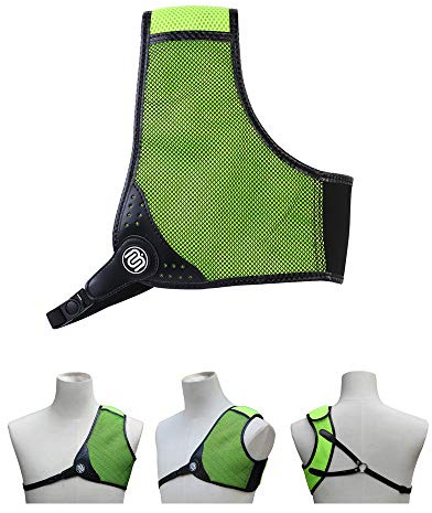 BICASTER Brustschutz für Bogensport RH gepolstert verstellbar (Grün, M)