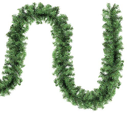 SALCAR Künstliche Weihnachtsgirlande Tannengirlande 3m, Tannengirlande Tannenzweiggirlande Weihnachtsdeko,außen & innen