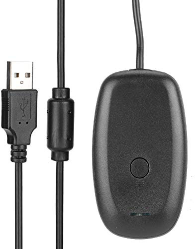 fasient1 For 360 Wireless USB Gaming Controller Receiver Adapter for 360 Desktop PC Laptop Gaming - Black