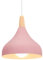 iDEGU Lámpara de Techo Retro LED Lámpara Colgante Moderna Estilo Gota E27 Iluminación de techo Vintage en Madera Metal Lámpara moderna para Dormitorio Comedor Cocina, 20cm (Rosa, 1 Pieza)