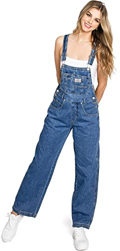 Lana Roux 90s Retro Revolt Dungaree Utility Denim Jumpsuit Jean Overalls