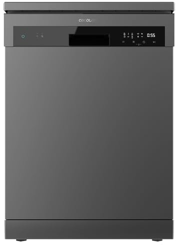 Cecotec Lavavajillas Independiente de 60cm Bolero Aguazero 6100 Dark E. 1850W, 13 Cubiertos, 6 Programas, Función Dry+, Media Carga, Comienzo Diferido, Panel Táctil