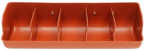 POPETPOP 5-Compartment Pig Feeding Trough Durable Plastic Piglet Feed Tank for Farm Livestock Pig Manger 21.06X21.06X21.06 Inches Practical Piglet Feeding Groove