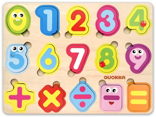 Spielzeug Puzzle ab 1 2 Jahre - Montessori Holzpuzzle 1 Jahr | ABC-Zahlen Kinderspielzeug ab 2 3 Jahre - Lernspiele für Klinekinder - Geschenk für Mädchen and Junge