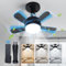 BLITZWILL Ventilador de Techo con Luz, Ø38cm Control Remoto Ventiladores de Techo Silencioso con Iluminación LED, 6 Velocidades, 3 Colores Regulables, Verano-Invierno, Casquillo E26/E27, Temporizador
