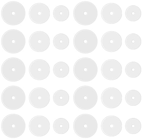 30 Stück Anti Wildfleisch Piercing Disc 5/7/9mm Silikon Ohrring Rückseiten Clear Disc Pads to Stabilize Earrings Keloid Disc Discs Für Ohrring Rücken Transparente Silikonscheiben Piercing Scheibe