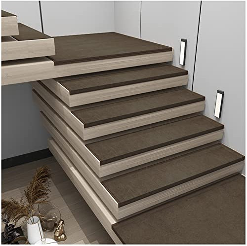 Tappeto antiscivolo per scale in legno per interni, tappetini riutilizzabili per scale, 7 pezzi, 30 x 120 cm, protezione di sicurezza per scale di casa, tappeto antiscivolo per una migliore presa