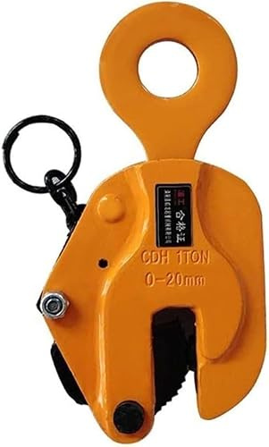 Abrazadera vertical de elevación de placa de acero resistente de 1 a 5 T, capacidad de grado industrial, carga de trabajo 2T, herramienta de manejo de placas duradera para construcción y fabricación